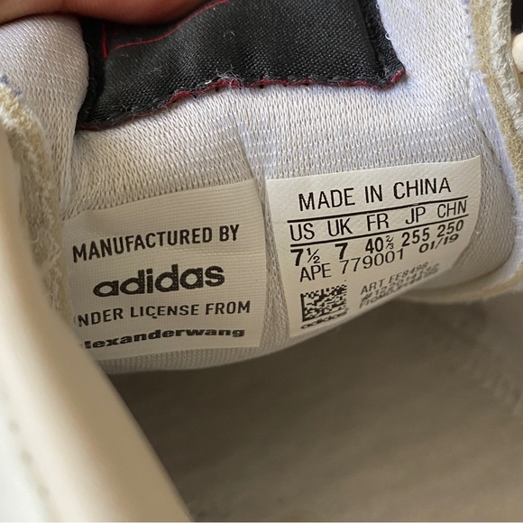 Adidas X Alexander Wang BBall Leather Sneakers in Core White - Picture 15 of 15